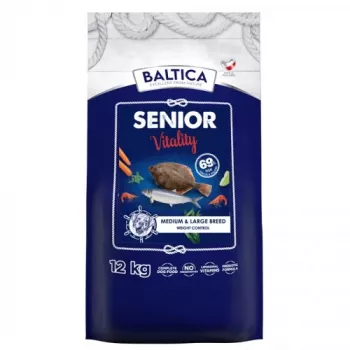 Baltica Excellent Senior Vitality Baltic fish M/L sausa ėdalas šunims 12 kg