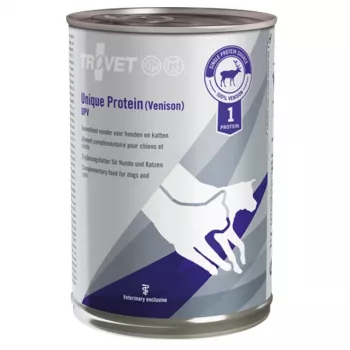 Šlapias šunų ėdalas TROVET UPV Unique Protein Venison 400 g – vieno gyvūno baltymas