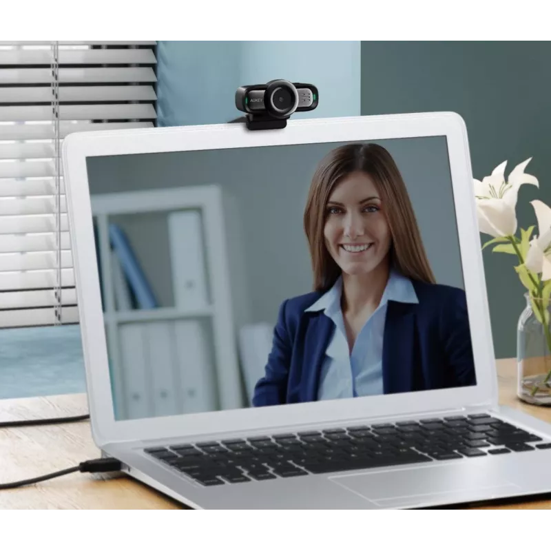 Webkamera AUKEY PC-LM3 2 MP 1920 x 1080 pikselių USB 2.0 Juoda