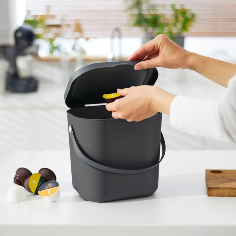 Rotho Albula atliekų rūšiavimo talpa, 6 l, antracito atspalvio