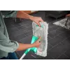 Leifheit Profi XL cotton plus plokščias šluotražis – 420 mm plotis, 360° sukama galvutė, medvilnė/pluoštas, aliumininis kotas