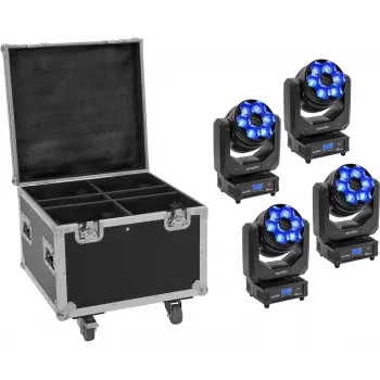 Apšvietimo šviestuvas EUROLITE TMH-H240 Beam Wash Flower Effect 4x – LED efektinis šviestuvas, kompaktiškas įrenginys