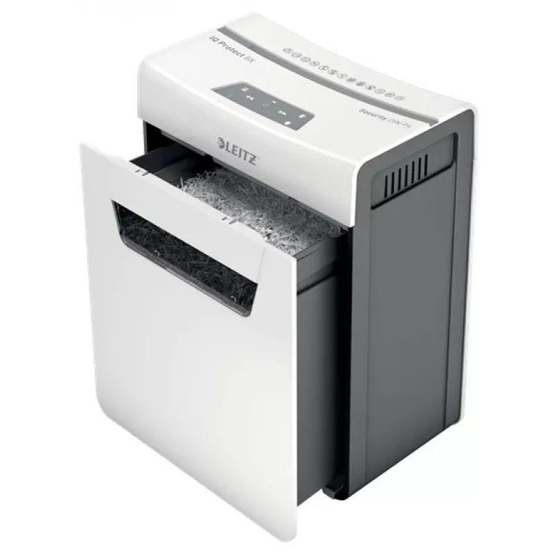 Popieriaus smulkintuvas Leitz IQ Protect Premium 8X P4, 4 x 40 mm, 14 L, 125 lapų, 55 dB, Touch, 8 lapų