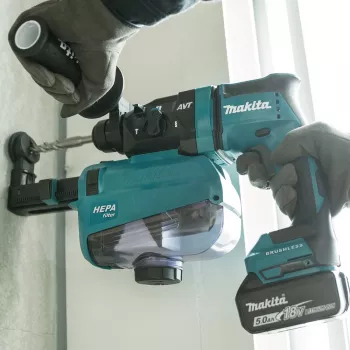 Akumuliatorinis kombinuotas plaktukas MAKITA DHR182ZU, 18V, su Bluetooth, be akumuliatoriaus ir įkroviklio