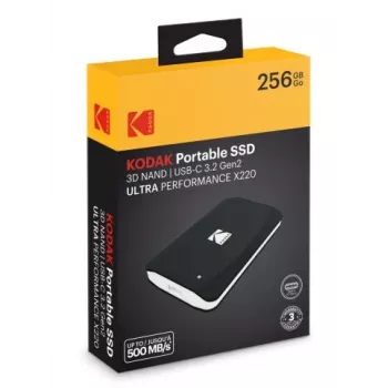 Kodak X220 256GB nešiojamas SSD diskas 2,5 col. USB 3.2 Gen2