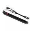 Qoltec 53996 Maitinimo skirstytuvas RACK 19 | 1U | 16A | PDU | 8xFRENCH | 2m