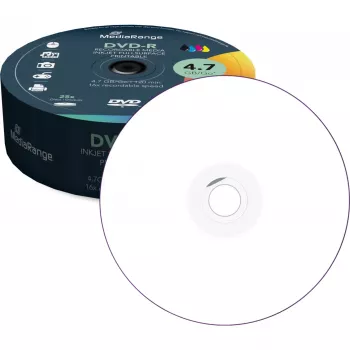 DVD-R MediaRange MR407 4.7 GB 16x Inkjet Printable 25 vnt.