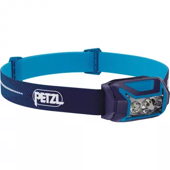 Priekinė galvos lemputė Petzl Actik Core mėlyna LED 100 lm USB įkraunama