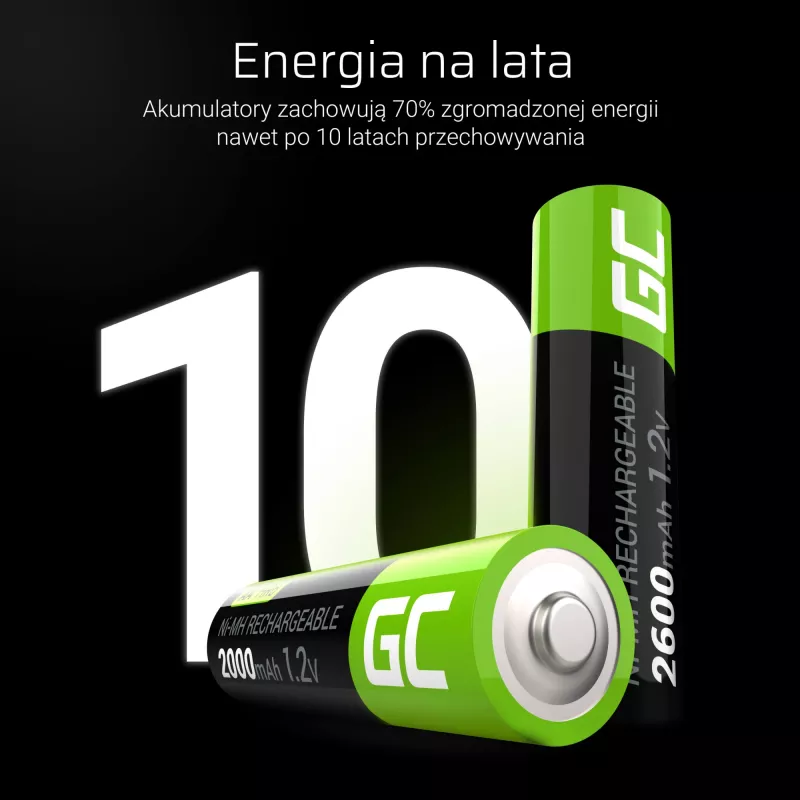 Įkraunama baterija Green Cell GR02 — NiMH AA 1,2 V 2000 mAh, 2 vnt.