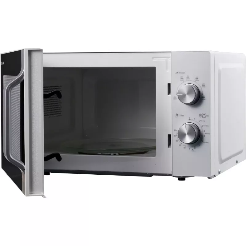 Mikrobangų krosnelė Sharp R204WA, sidabrinė/balta, 20 L, 800 W