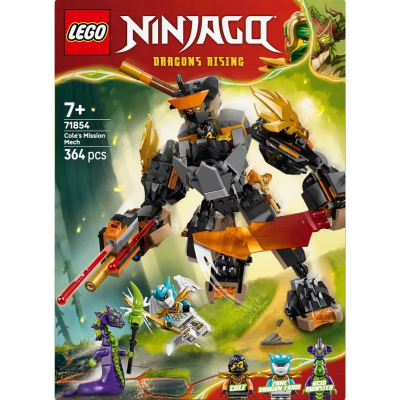 LEGO NINJAGO 71854 Kole misijinis mechas ir drakonas Zanas