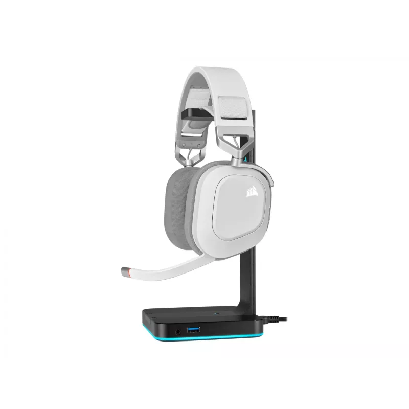 Ausinės Corsair HS80 RGB USB (baltos)