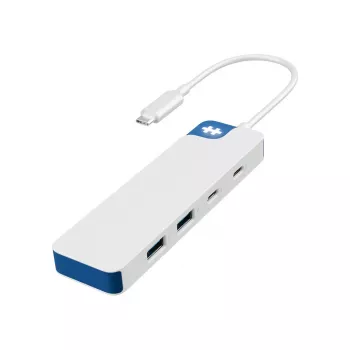 USB-C šakotuvas HYPER HyperDrive Flex HD5200BUGL — 4 prievadai, mėlynas