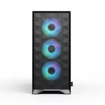 Fractal Design Pop 2 Air Black Solid vidutinis bokštas PC korpusas — ATX palaikymas, 3x 120 mm priekiniai ventiliatoriai, 2.5/3.5 colių diskų vietos, 215×481×462 mm