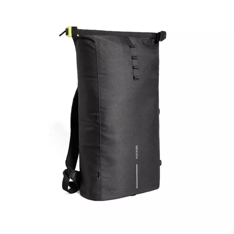 Kuprinė XDDESIGN Urban Lite Black – 21 L (išplečiama iki 27 L), 15,6 colių nešiojamojo kompiuterio skyrius, atspari vandeniui, vežimėlio diržas