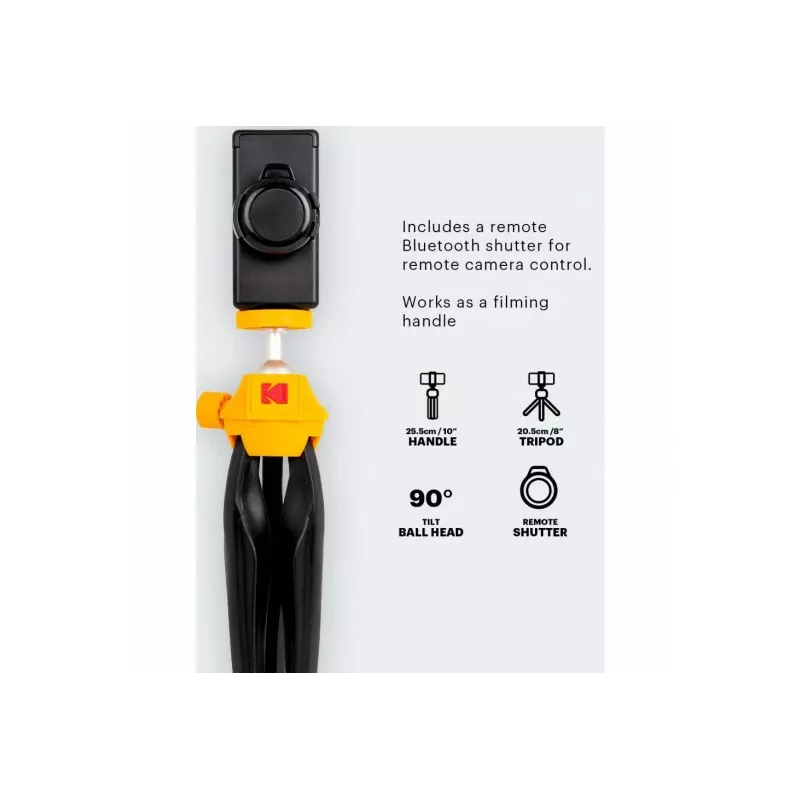 Kodak KTP001 mini trikojis išmaniesiems telefonams su Bluetooth nuotolinio valdymo pulteliu