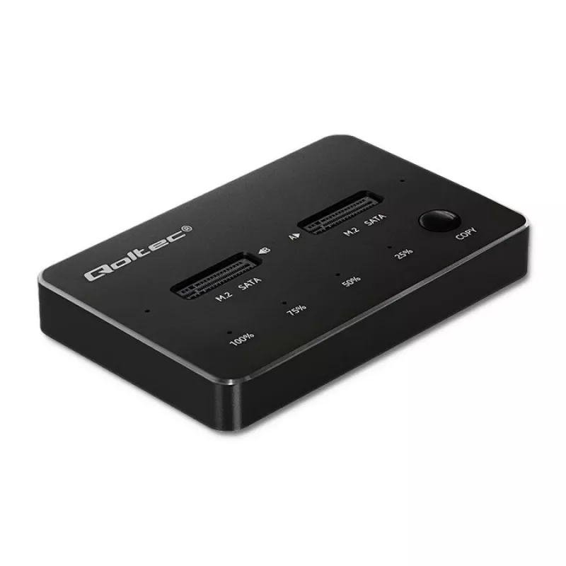 Qoltec 50310 Docking stotelė 2x SSD M.2 SATA NGFF USB Type C