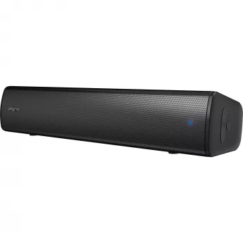 Creative Stage Air V2 – kompaktiška garso juosta po monitoriumi, juoda