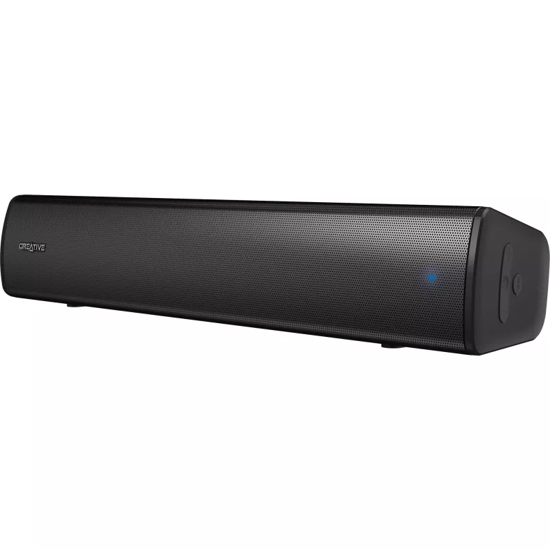 Creative Stage Air V2 – kompaktiška garso juosta po monitoriumi, juoda