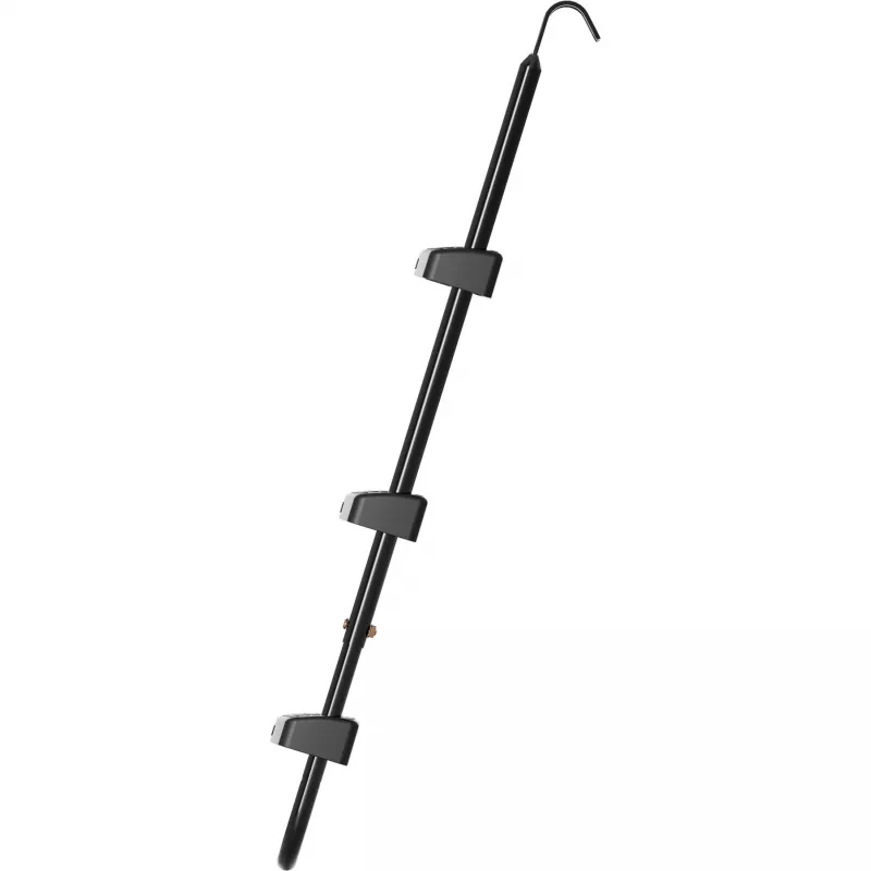 Kopėtėlės prie batuto HUDORA universal 70–100 cm, juodos, reguliuojami saugos laipteliai