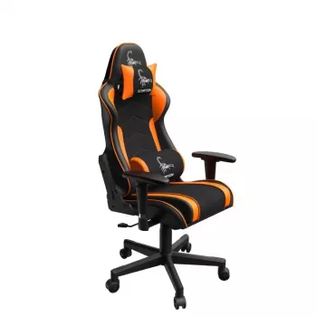GEMBIRD GC-SCORPION-04X žaidimų kėdė juoda-oranžinė, ergonomiškas dizainas, reguliuojamas aukštis, aukšta atlošo dalis