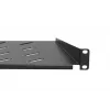 Extralink SHELF 1U – juoda metalinė lentyna 19 colių sieninėms spintoms, 300 mm