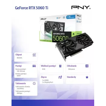 Vaizdo plokštė PNY GeForce RTX 5060 Ti 8GB GDDR6