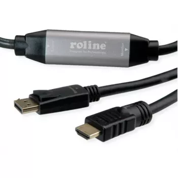 Vaizdo kabelio adapteris ROLINE 11.04.5776 7,5 m HDMI A tipo DisplayPort juodas