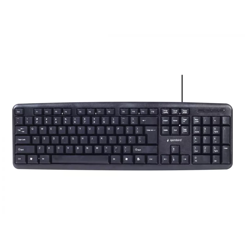 Gembird KBS-UO4-01 Klaviatūra ir pelė biurui USB QWERTY JAV anglų juoda