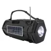 Tracer Explorer TRAGLO47616 nešiojamoji Bluetooth kolonėlė, TWS, Bluetooth 5.3, 15 W RMS, FM radijas, žibintas, saulės elementas, 1800 mAh maitinimo bankas, microSD, juoda