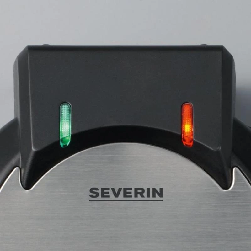 Severin WA 2103 vaflinė 4 vafliai 1200 W Juoda, Sidabrinė