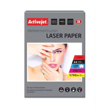 Fotopopierius lazeriniams spausdintuvams Activejet AP4-200G100L; A4; 100 lapų