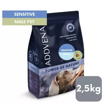 ADDVENA Power of Nature Adult Sensitive Small ėriena - sausas šunų maistas - 2,5kg