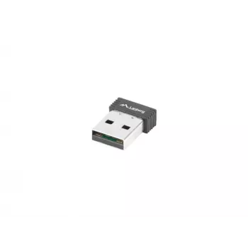 Belaidis USB WLAN adapteris LANBERG NC-0150-WI — 150 Mbit/s, išorinė 2 dBi antena, juodas