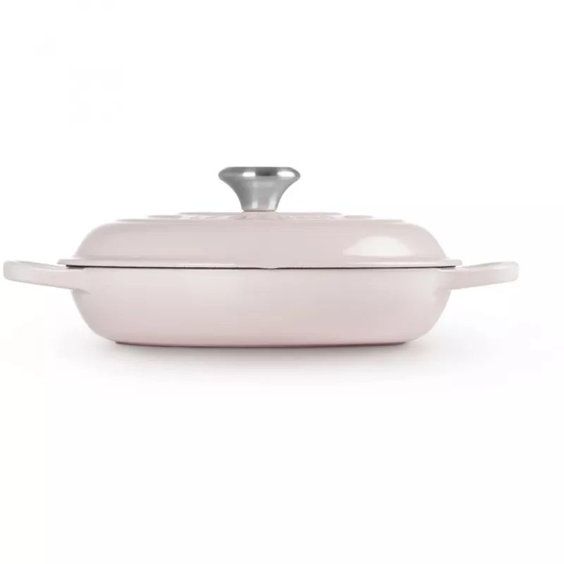 Le Creuset Signature 26 cm Gourmet Profesionalus Puodas Rožinis