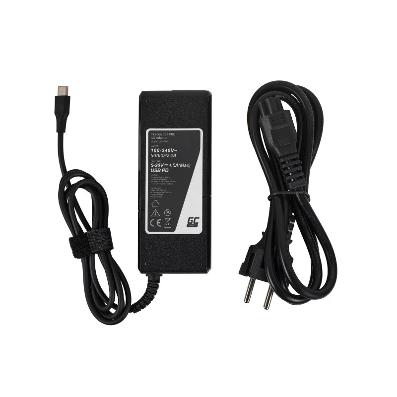 Green Cell AD139P universalus maitinimo adapteris / keitiklis 90 W juodas