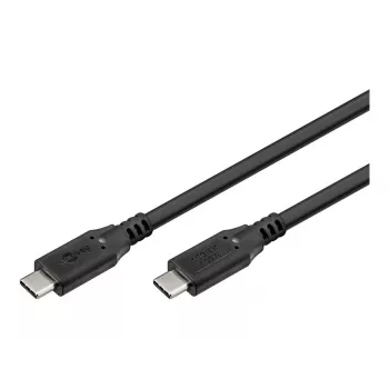 Laidas USB-C į USB-C 3.2 Gen2, 10 Gbit/s, 1 m, juodas, Power Delivery 3.0, 100W, 4K, 60Hz