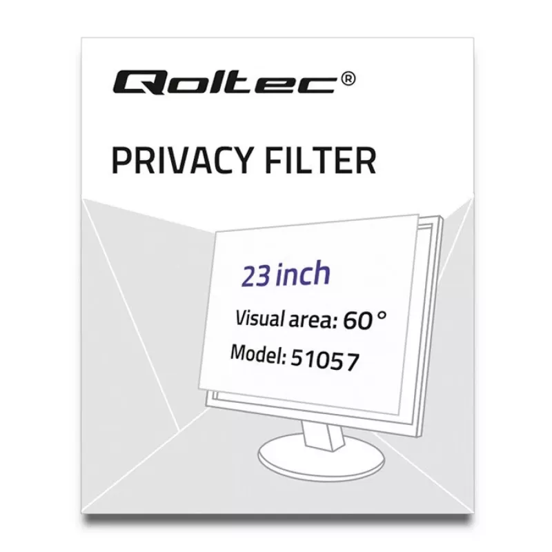 Qoltec GDPR privatumo filtras 23 col. | 16:9 | Akių apsauga | Panoraminis