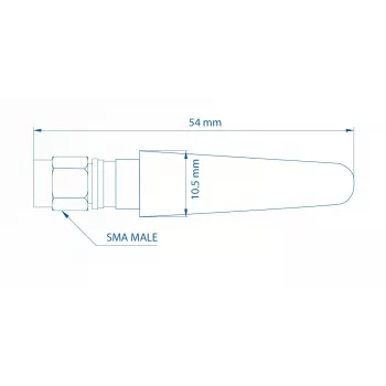 Kompaktiška tiesi mobilioji antena TELTONIKA 003R-00281 5 dBi korinio ryšio ir belaidžiams įrenginiams