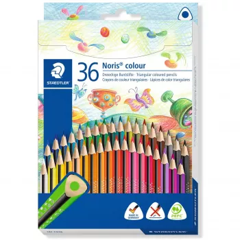 Spalvoti pieštukai Staedtler Noris colour 187 (36 spalvų)