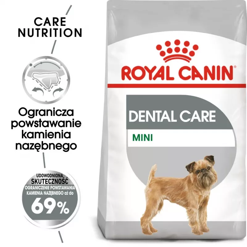 Sausas šunų ėdalas Royal Canin Mini Dental Care 3 kg – suaugusioms mažų veislių šunims, paukštienos skonio, dantų priežiūrai