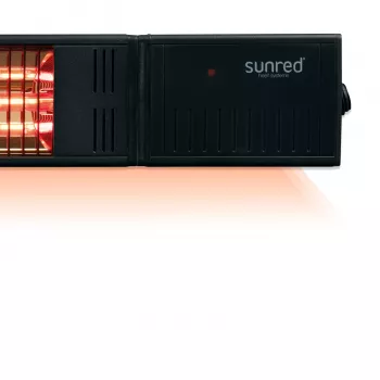 Infraraudonasis šildytuvas SUNRED RDS-15W-B Fortuna Wall 1500 W, juodas, IP55, sieninis