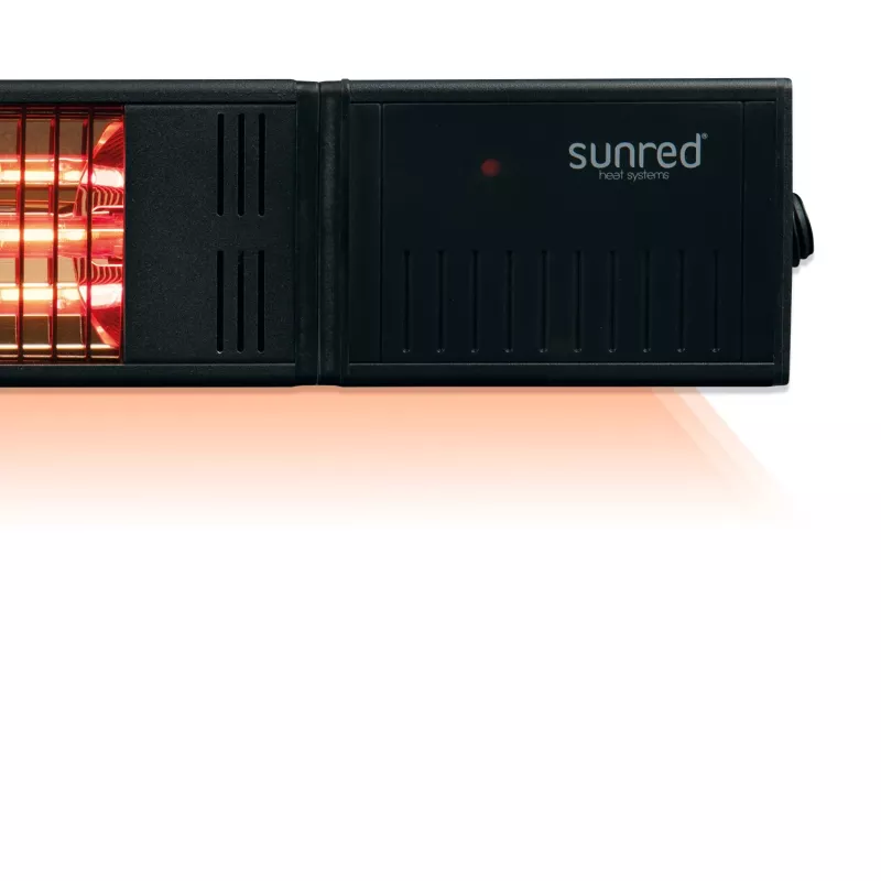 Infraraudonasis šildytuvas SUNRED RDS-15W-B Fortuna Wall 1500 W, juodas, IP55, sieninis