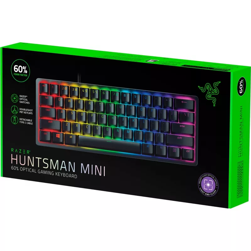 Klaviatūra Razer Huntsman Mini Clicky Optinis Jungiklis Purple