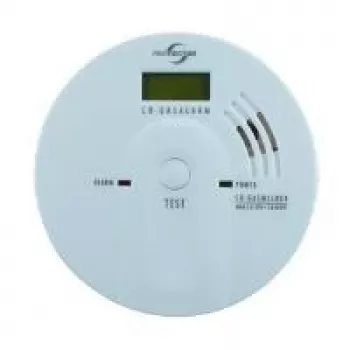 REV CO-200 Baltas LCD anglies monoksido detektorius su AA baterijomis