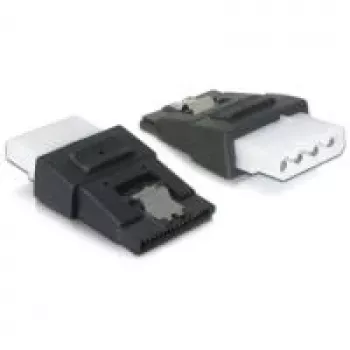 Adapteris maitinimo jungtims DeLOCK 65046 4pin Molex (mot.) – 15pin SATA (pat.) juodas