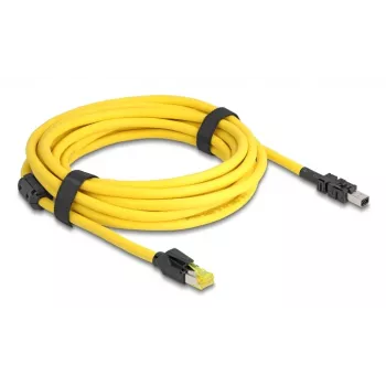 DeLOCK 81253 tinklo kabelis Cat6 RJ45 – 8 kontaktų gnybtų blokas 5 m juoda/geltona