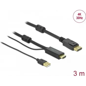 HDMI į DisplayPort kabelis DeLOCK 85965 4K 30Hz 3m