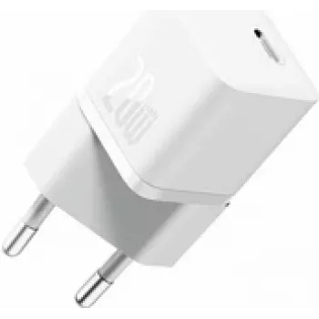 Baseus Gan5 Fast Charger Mini 1C 20W belaidis įkroviklis išmaniesiems telefonams, universalus, baltas