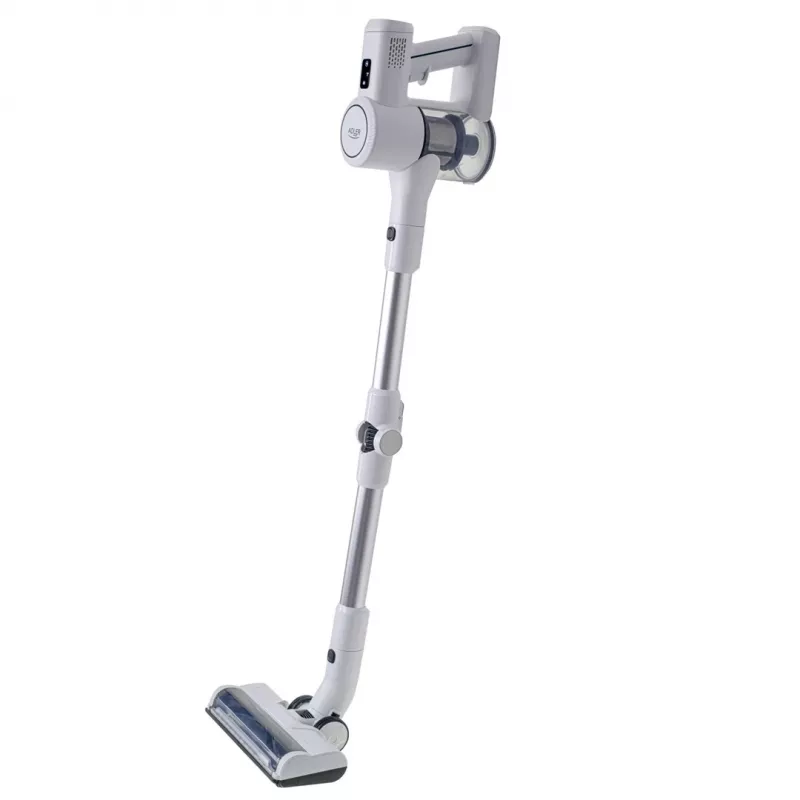 Belaidis dulkių siurblys Adler AD 7060 — 350W, 22V akumuliatorius, iki 35 min veikimo laiko, 16000 Pa siurbimo galia, be maišelio, baltas